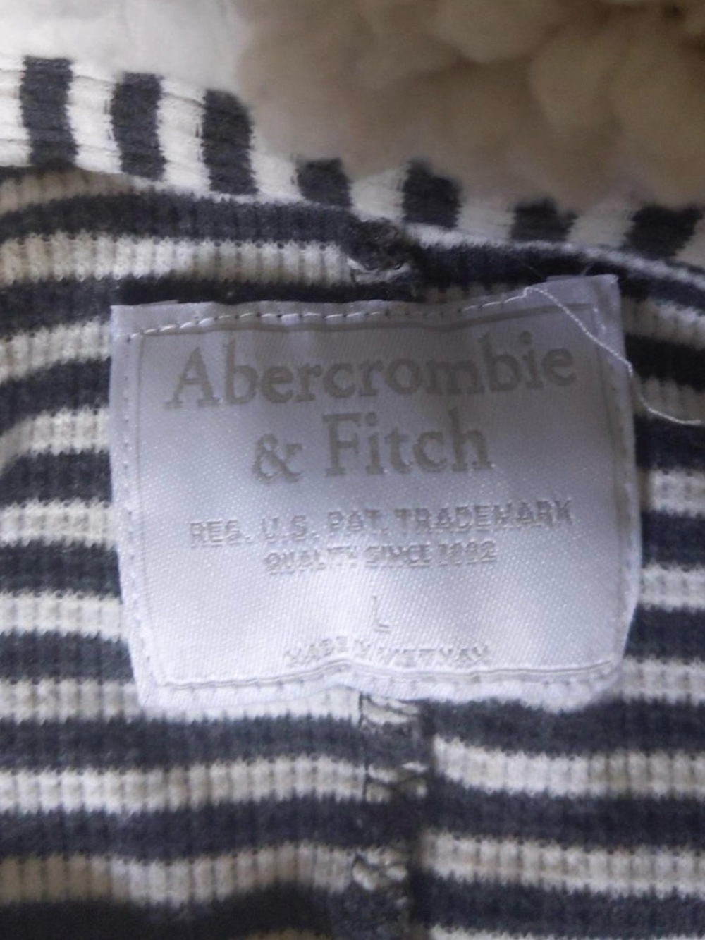 Abercrombie & Fitch Women’s Black and White Striped button up onesie